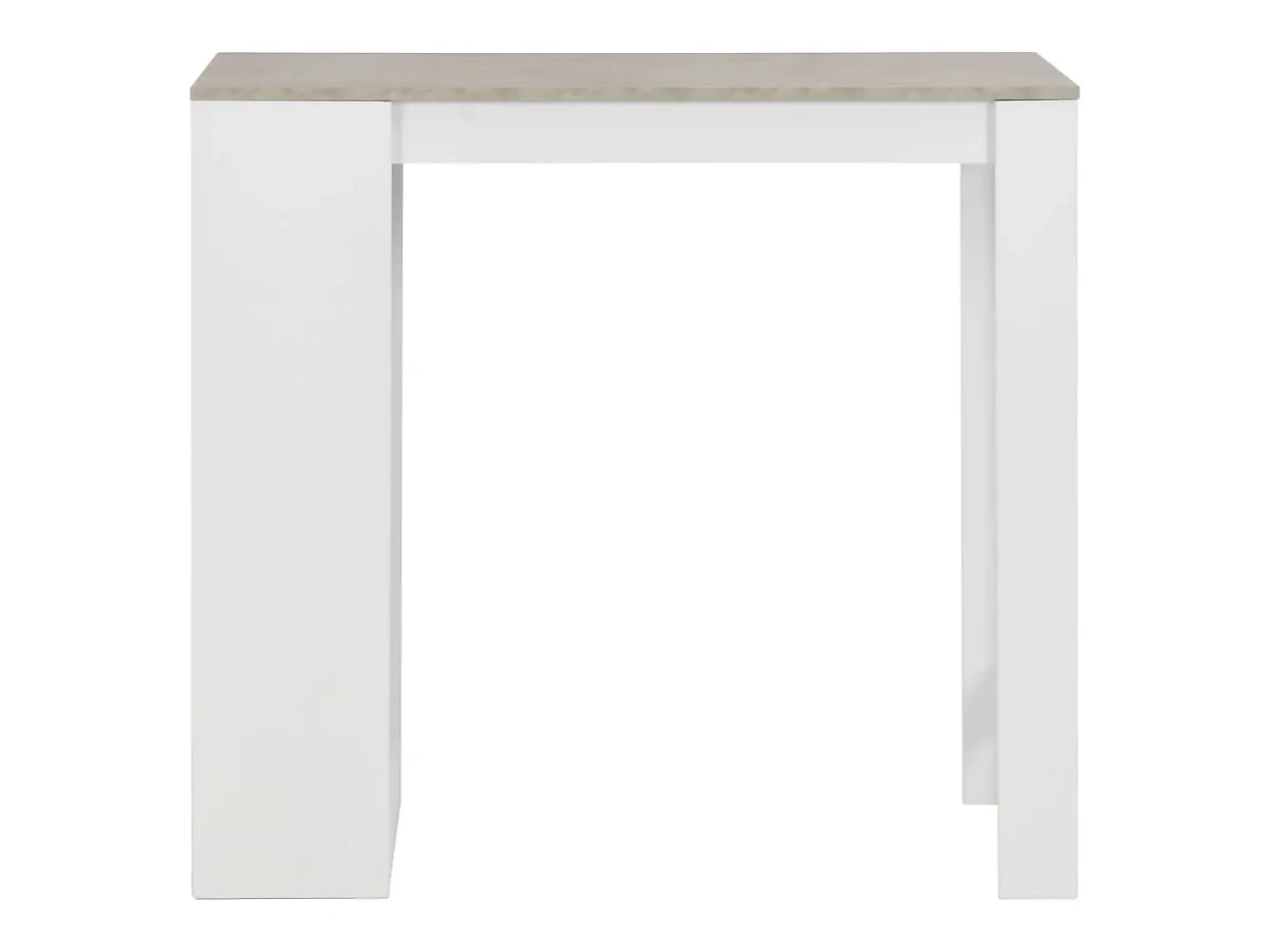 Mesa alta de bar/bistro con estante blanca 110 cm 0902051