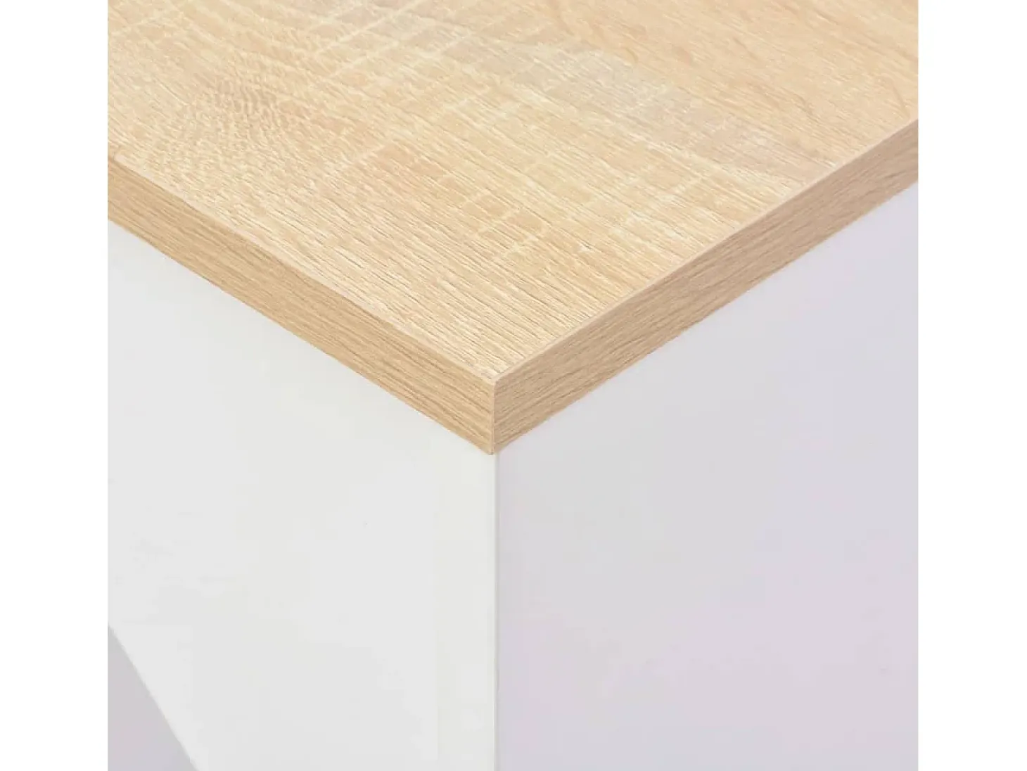 Mesa alta de bar/bistro con estante extraíble blanca 138 cm 0902046
