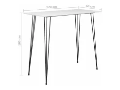 Mesa alta de cocina blanco 120x60x105 cm