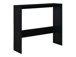 Mesa alta de cocina con 2 encimeras negra 130x40x120 cm