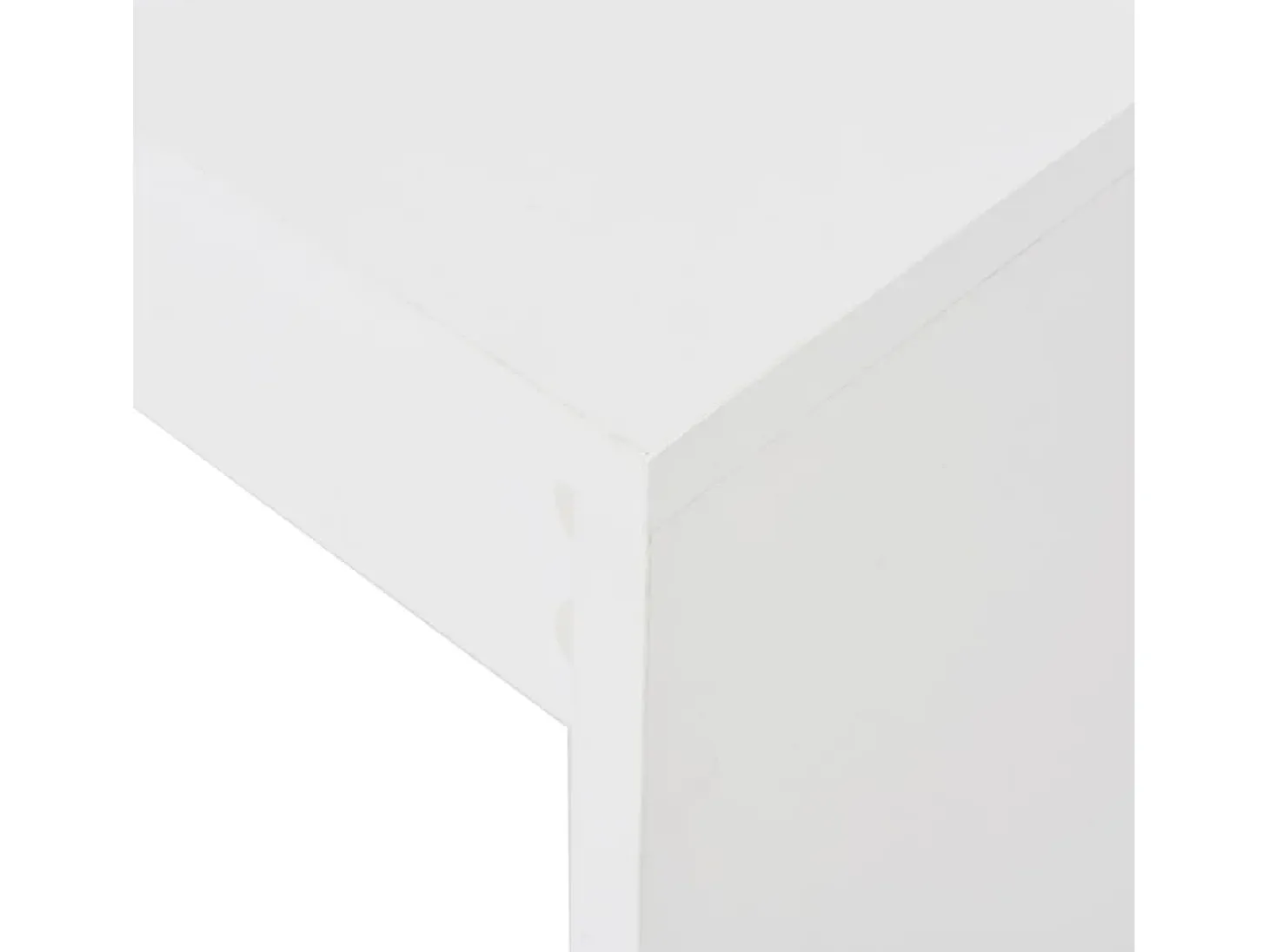 Mesa alta de cocina con estantería blanco 110x50x103 cm