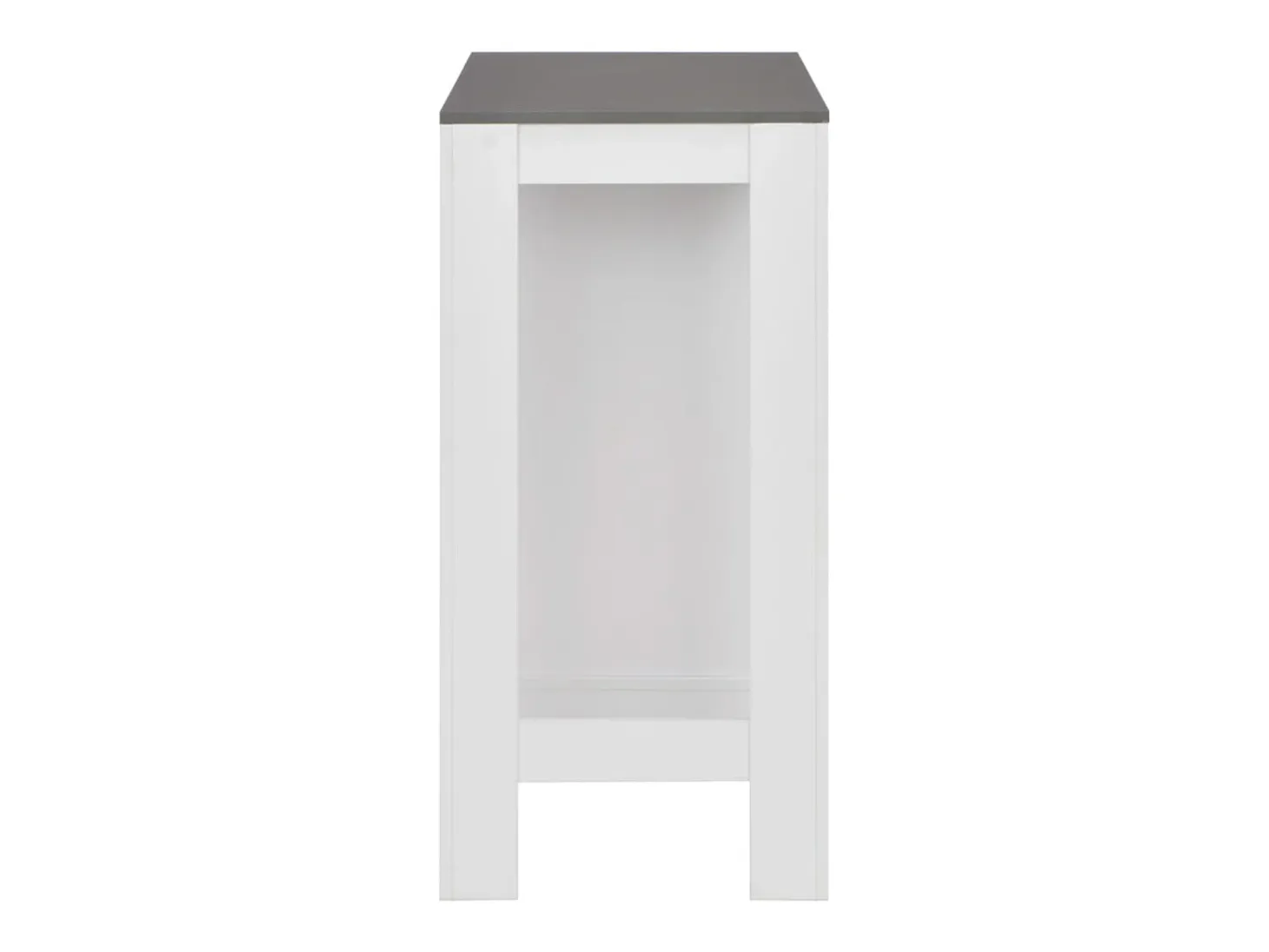 Mesa alta de cocina con estantería blanca 110x50x103 cm ES251939