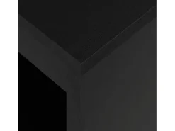 Mesa alta de cocina con estantería negra 110x50x103 cm ES221038