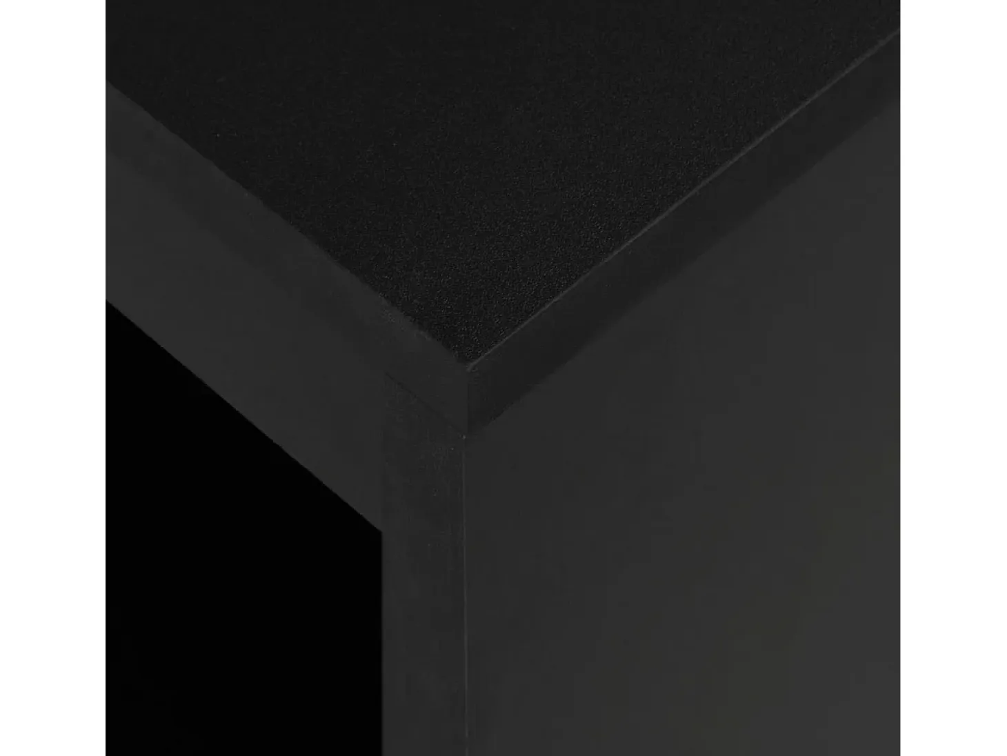 Mesa alta de cocina con estantería negra 110x50x103 cm ES221038