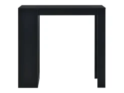 Mesa alta de cocina con estantería negra 110x50x103 cm ES221038