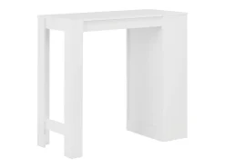 Mesa alta de cocina con estantería blanco 110x50x103 cm ES119585