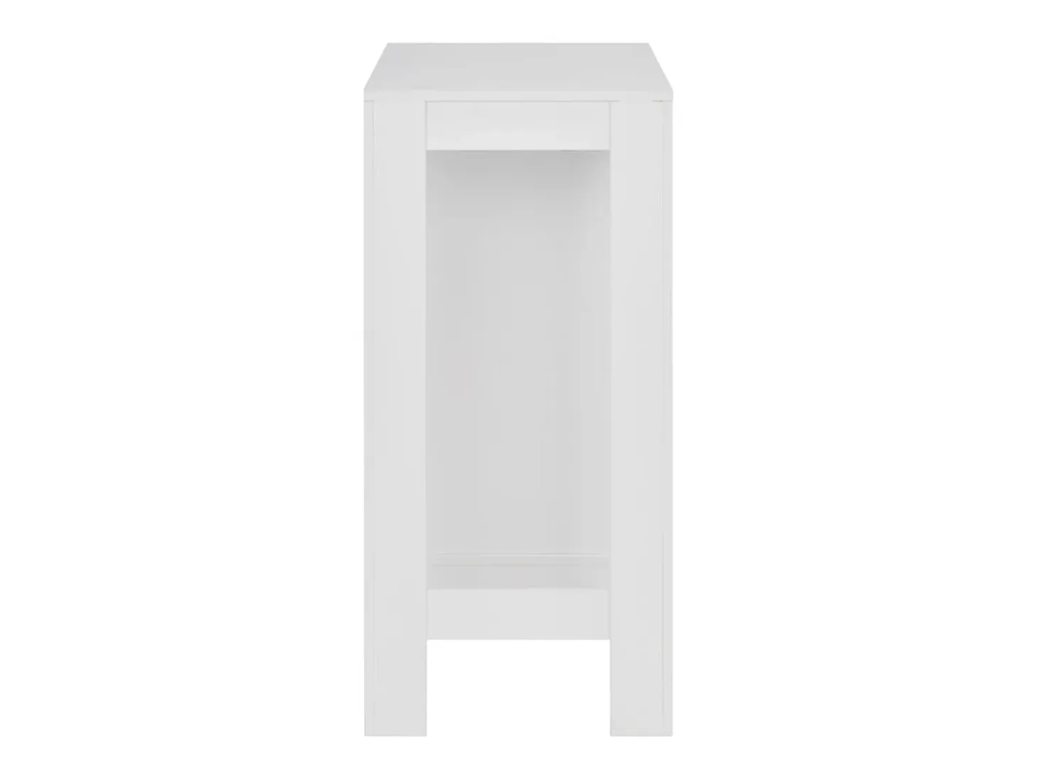 Mesa alta de cocina con estantería blanco 110x50x103 cm ES119585