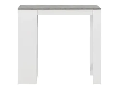 Mesa alta de cocina con estantería blanca 110x50x103 cm ES160225