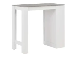 Mesa alta de cocina con estantería blanca 110x50x103 cm ES160225