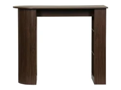 Mesa alta de cocina de madera con espacio de almacenamiento nogal
