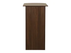Mesa alta de cocina de madera con espacio de almacenamiento nogal