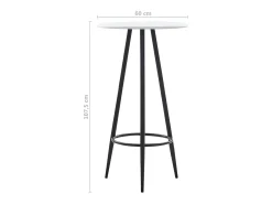 Mesa alta de cocina MDF blanco 60x107,5 cm ES398195