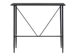 Mesa alta de cocina MDF negro 120x60x110 cm