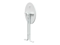 Mesa alta de comedor madera ingeniería y acero blanco Ø80x110cm
