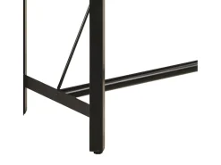 Mesa alta de hierro y madera maciza de mango 180x70x107 cm
