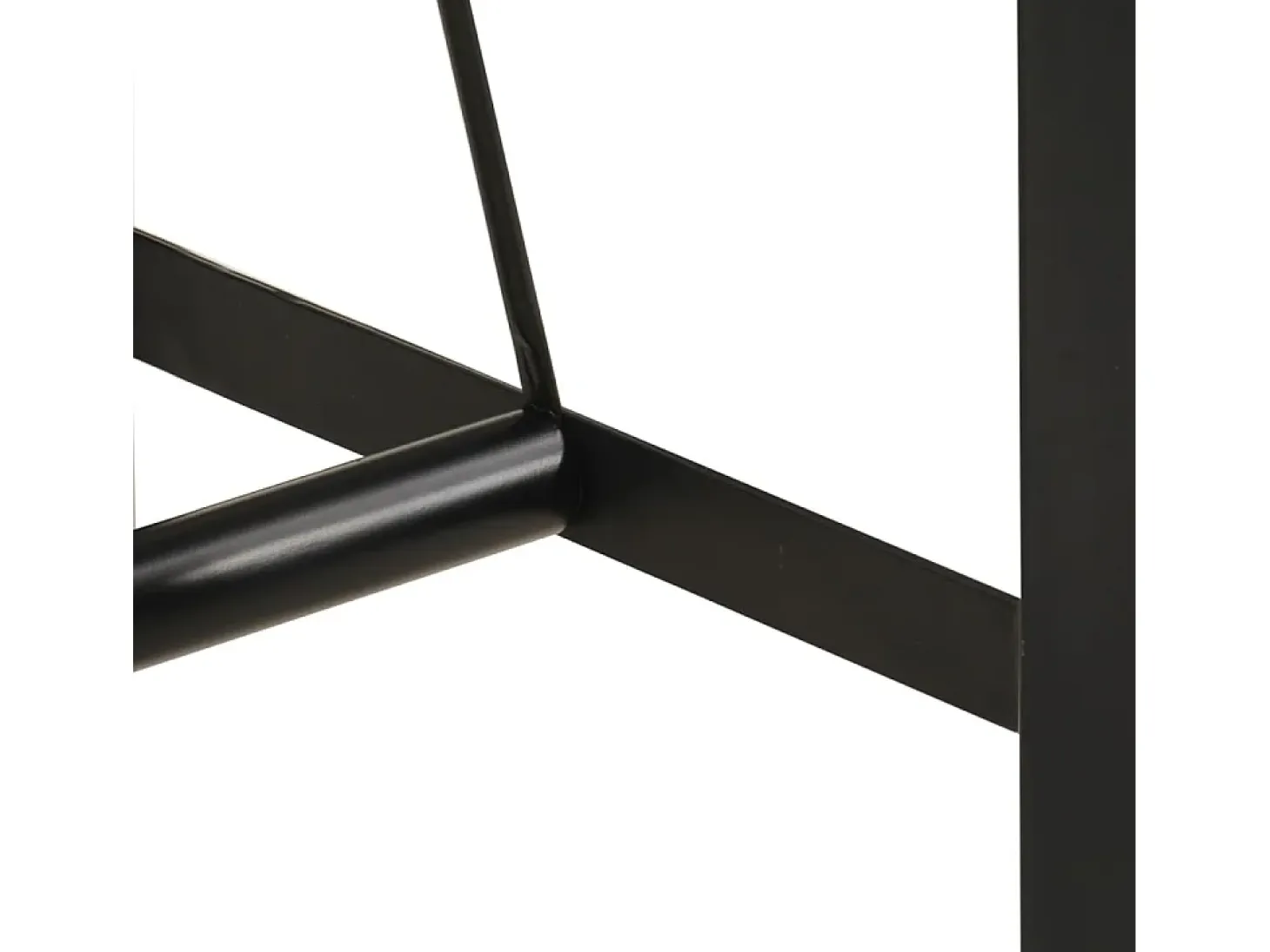 Mesa alta de hierro y madera maciza reciclada 55x55x107 cm