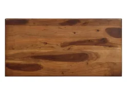 Mesa alta de madera maciza de acacia 120x60x107 cm