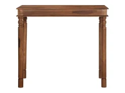 Mesa alta de madera maciza de acacia 120x60x107 cm