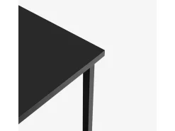 Mesa alta de 70x70 cm para bar cocina y cafetería de metal blanco y negro Zakis - Negro