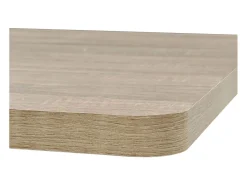 Mesa alta estilo bar/bistro MDF y acero cuadrada 80 x 80 cm roble beige 0902108