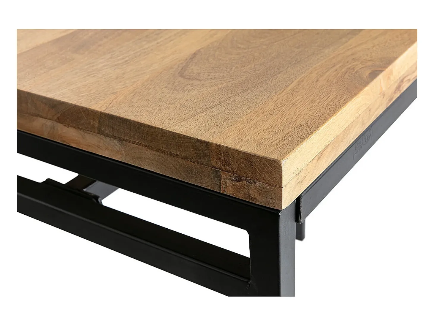Mesa alta industrial en mango y metal negro YPSTER