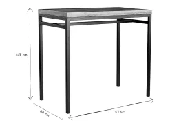 Mesa alta industrial en mango y metal negro YPSTER