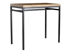 Mesa alta industrial en mango y metal negro YPSTER
