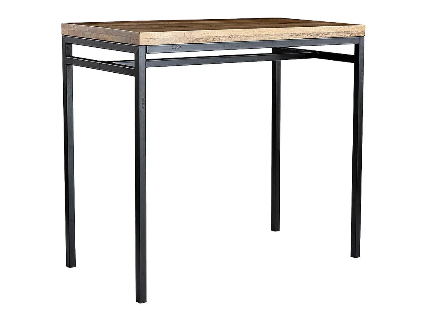 Mesa alta industrial en mango y metal negro YPSTER
