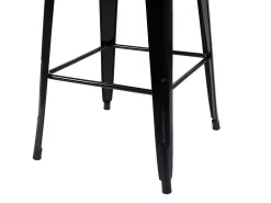 Mesa alta MCW-A73 con tablero de madera incluido, negro