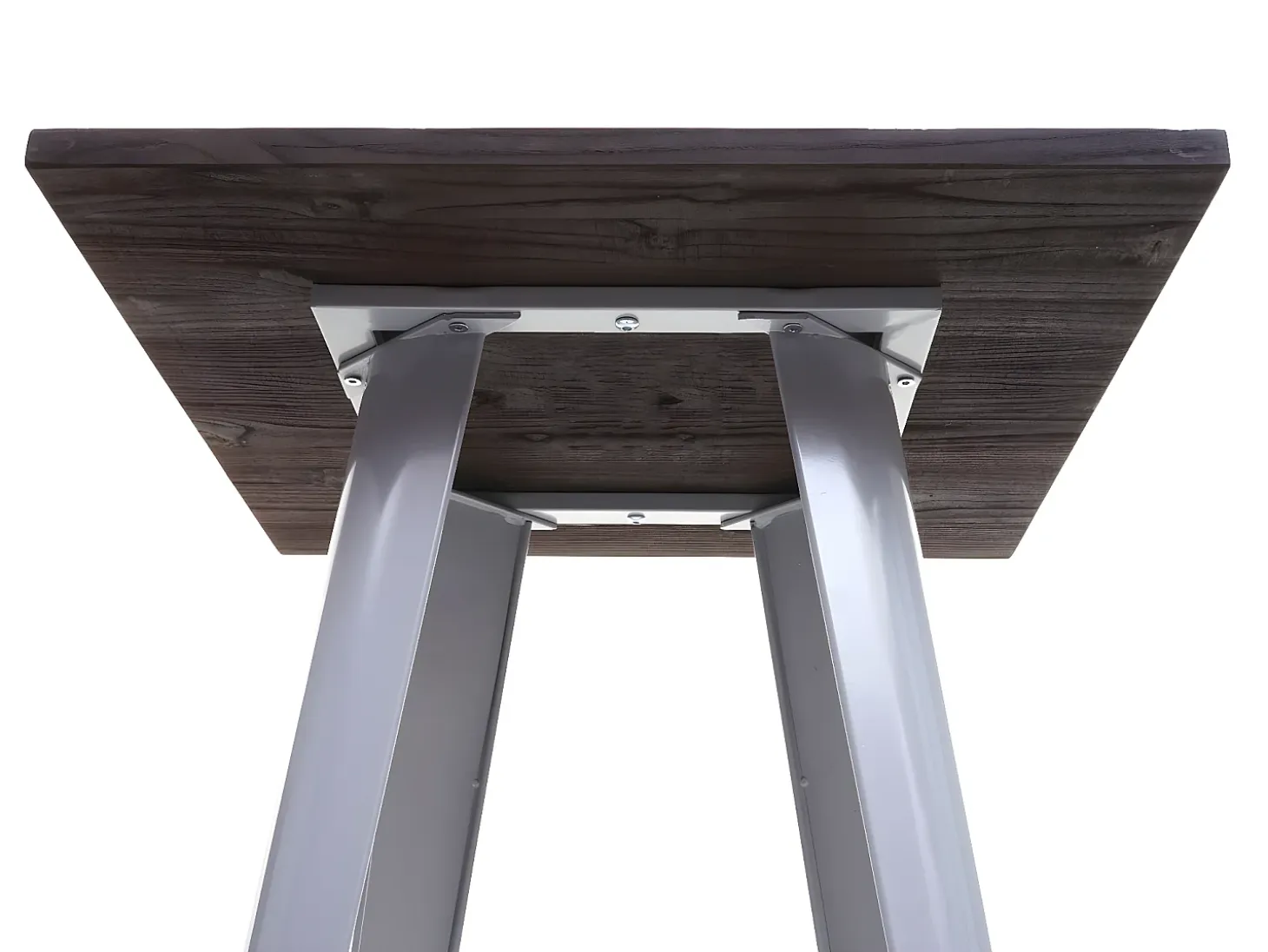 Mesa alta MCW-A73 con tablero de madera incluido, gris