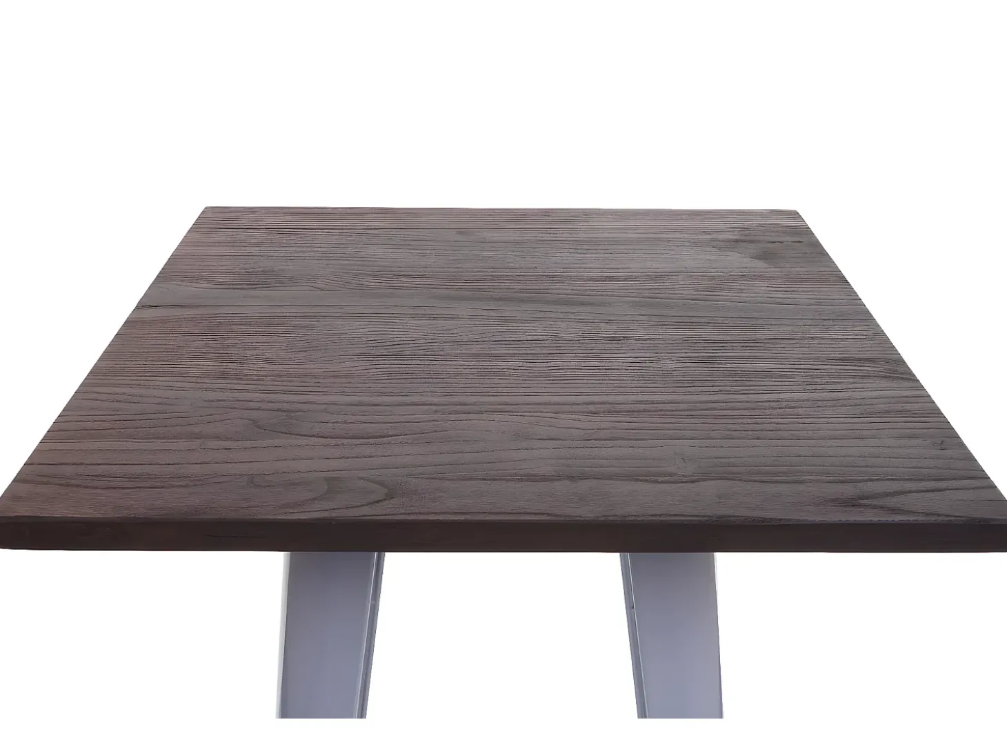 Mesa alta MCW-A73 con tablero de madera incluido, gris