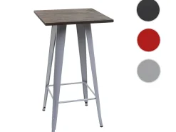 Mesa alta MCW-A73 con tablero de madera incluido, gris