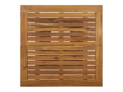 Mesa alta ratán sintético y madera de acacia gris 80x80x110 cm ES892591