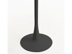 Mesa alta redonda en madera negra y patas de acero negro Tulipa 60 cm