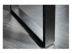Mesa ARKAYA 160 cm – Tablero de madera de acacia salvaje barnizada y patas de metal negro en U – Estilo industrial