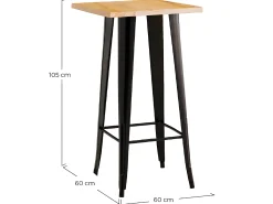 Mesa Auxiliar Alta Cuadrada Strong 60x60x105cm Thinia Home