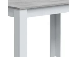 Mesa auxiliar Cloe para Cocina/Salón Blanco Artik y Cemento 78x109x67 cm