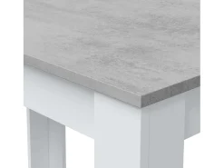 Mesa auxiliar Cloe para Cocina/Salón Blanco Artik y Cemento 78x109x67 cm