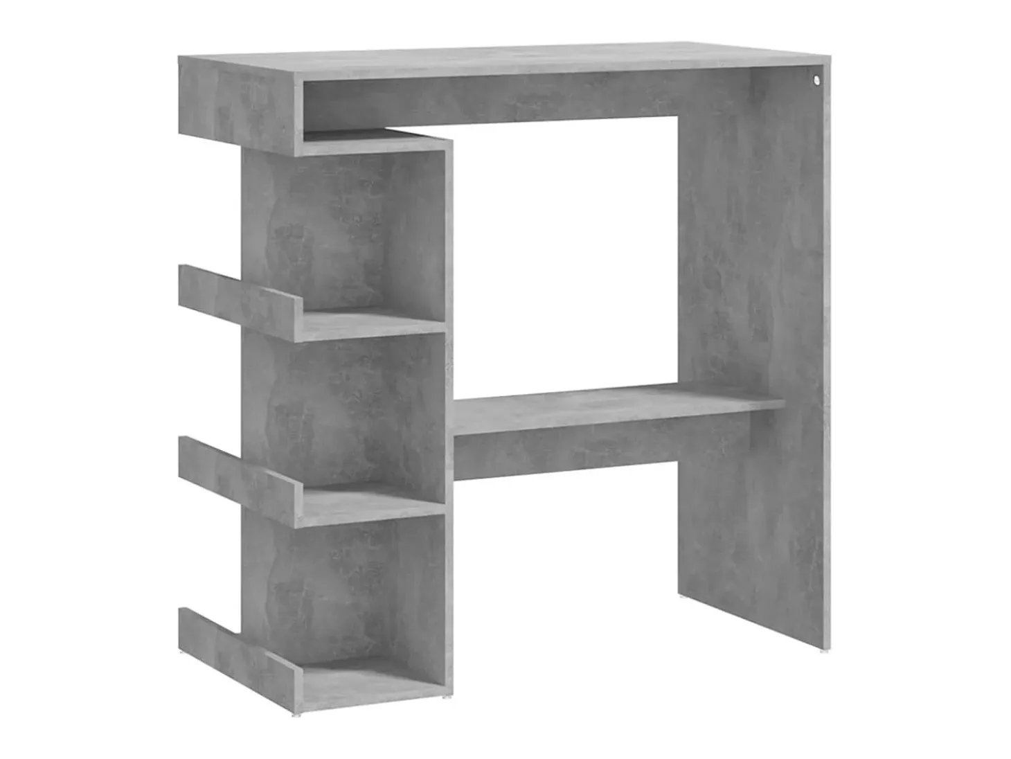 Mesa bar almacenaje contrachapada gris hormigón 100x50x101,5 cm ES695107