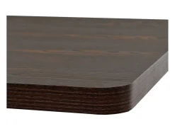 Mesa bar bistró MDF y acero cuadrada fresno oscuro 80x80x75 cm ES260206