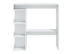 Mesa bar con estante aglomerado blanco brillo 100x50x101,5 cm ES774778