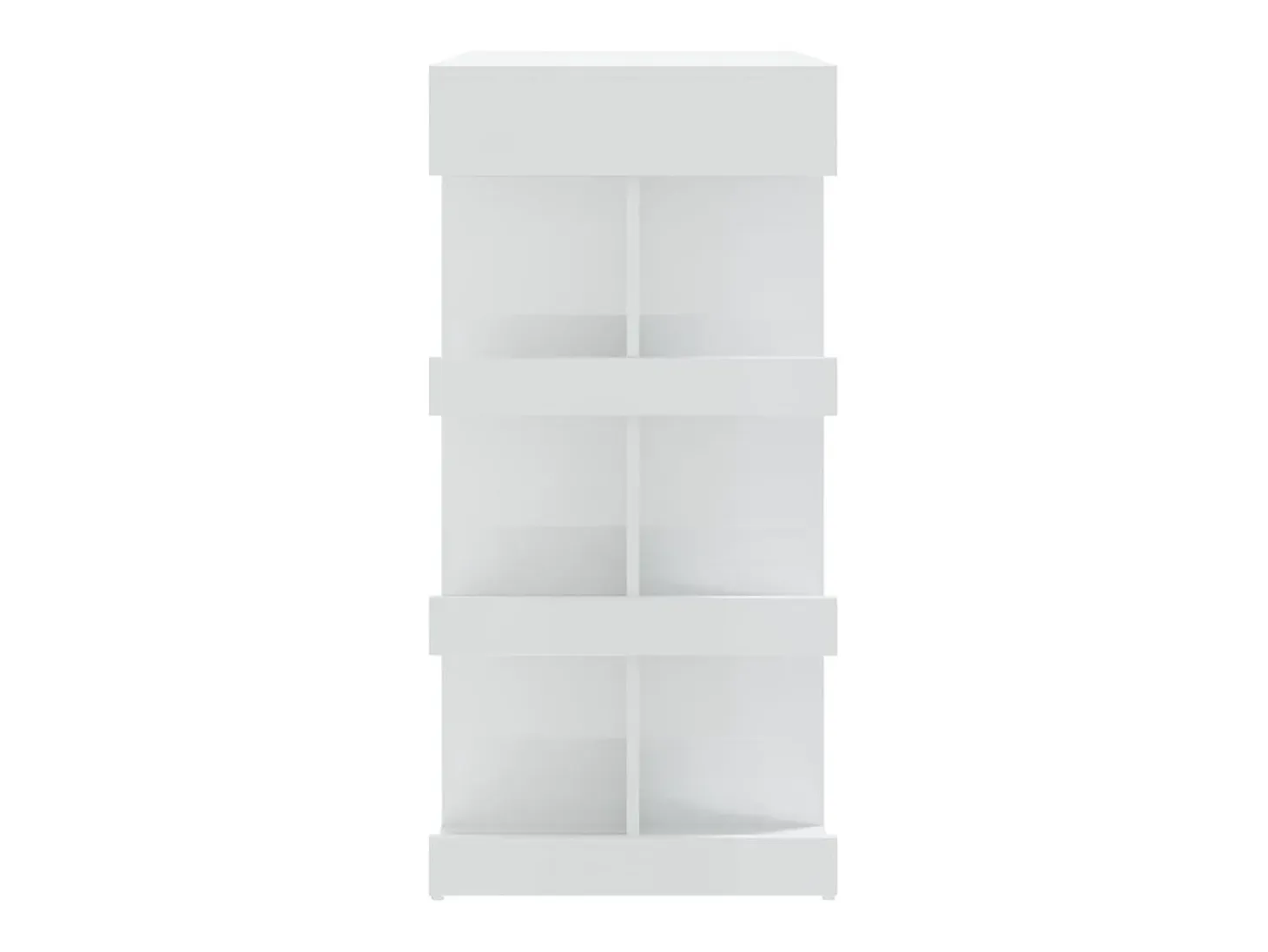Mesa bar con estante aglomerado blanco brillo 100x50x101,5 cm
