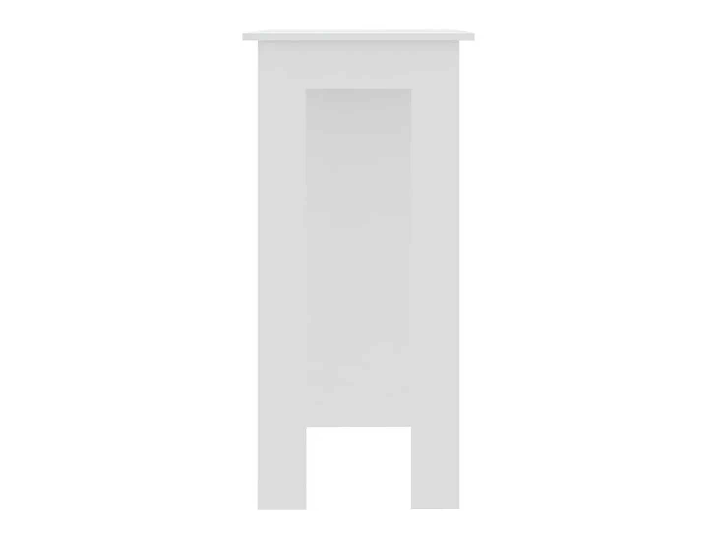Mesa bar con estante madera contrachapada blanco 102x50x103,5cm ES428296