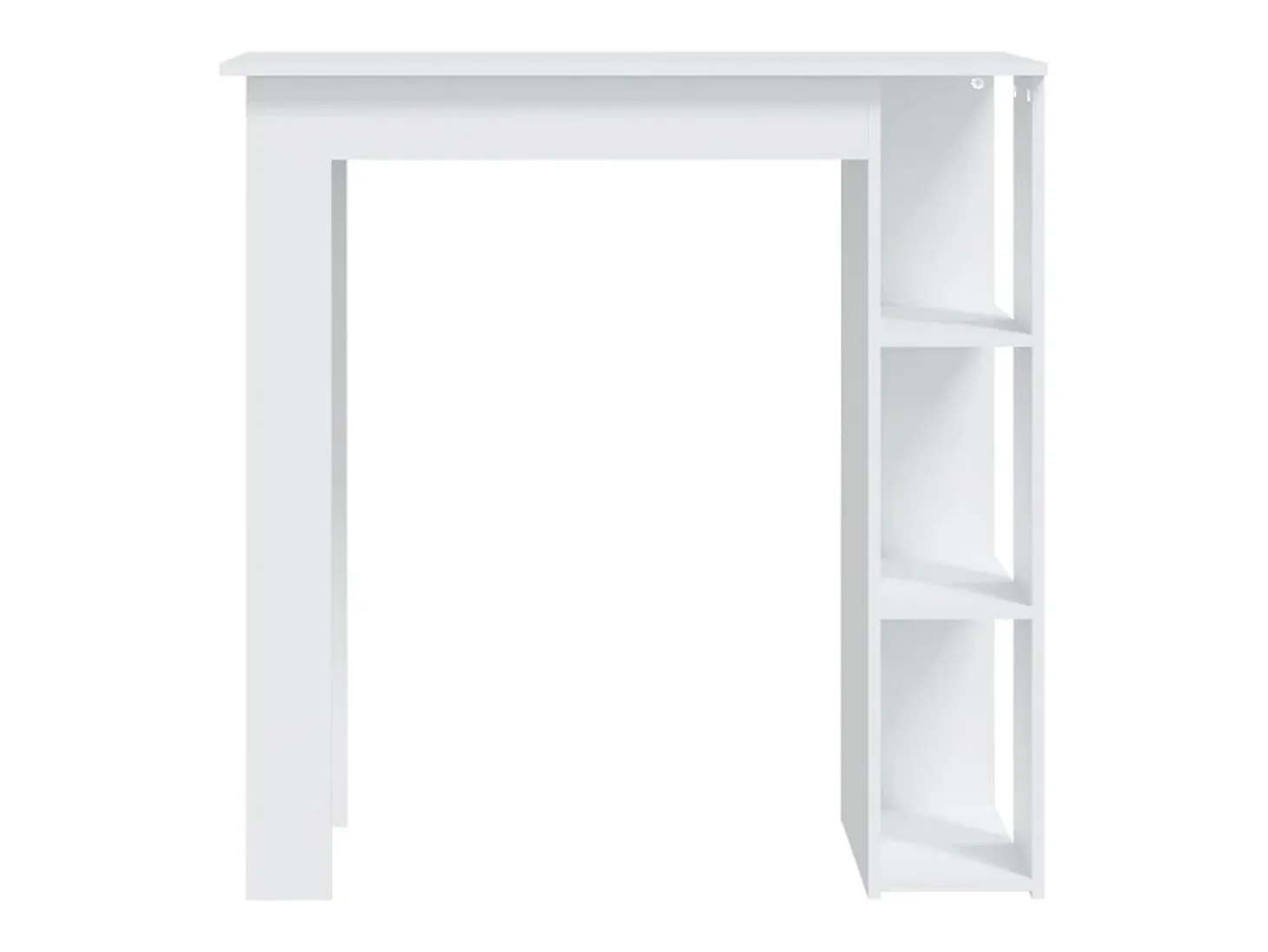 Mesa bar con estante madera contrachapada blanco 102x50x103,5cm ES428296