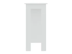 Mesa bar con estante madera contrachapada blanco 102x50x103,5cm
