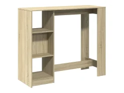 Mesa bar con estante madera roble Sonoma 124x46x103,5 cm