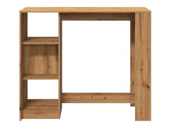 Mesa bar con estante madera roble artisian 124x46x103,5 cm