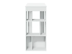 Mesa bar con estantes madera ingeniería blanca 102x50x103,5 cm