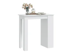 Mesa bar estante almacenaje contrachapada blanco 102x50x103,5cm ES872893