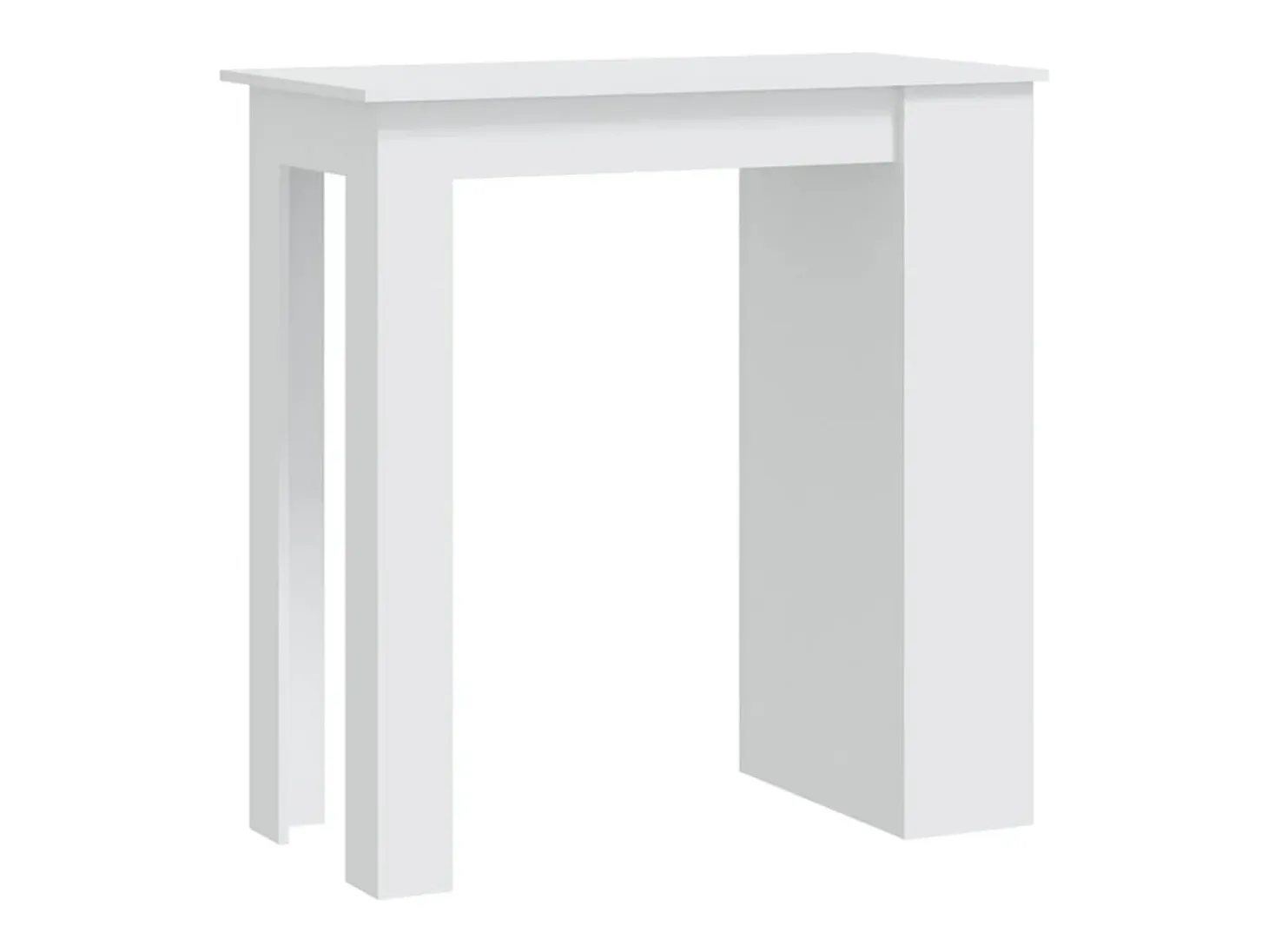 Mesa bar estante almacenaje contrachapada blanco 102x50x103,5cm ES872893